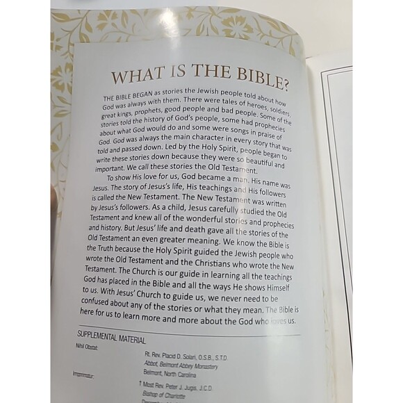 2009 First Communion Bible Saint Benedict Press Old & New Testament - Picture 8 of 9